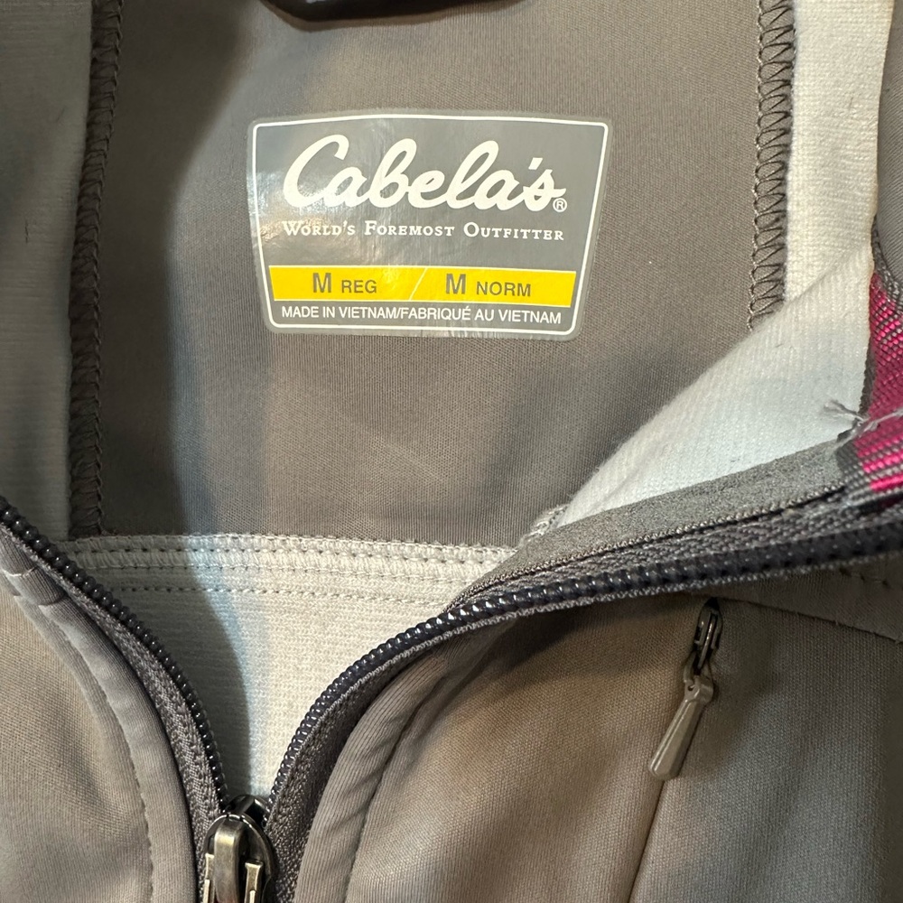 Cabelas Windstopper Softshell Jacket Grey Pink M - Picture 2 of 15